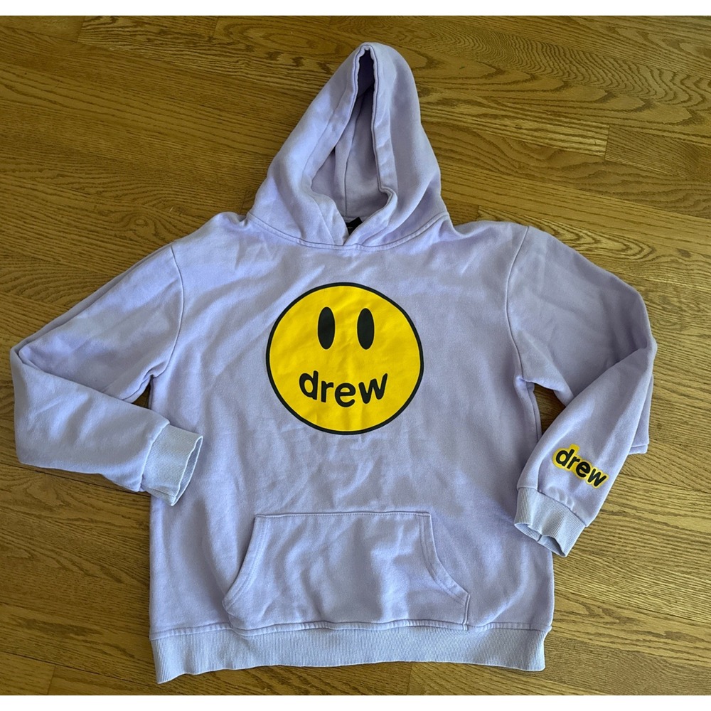 Drew House Mascot Hoodie Lavender Authentic, Size XL Justin Bieber Merchandise